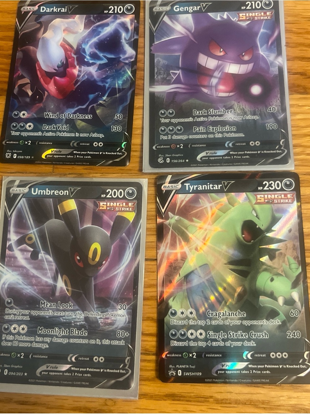 Pokemon v dark Type Playable Lot 4